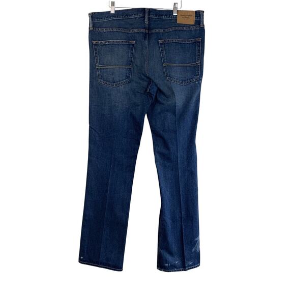 Abercrombie & Fitch Mens Jeans Size 36 X 32 Baxter Low Rise Slim Boot Button Fly - Picture 2 of 9